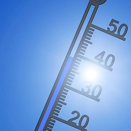 Hitze Thermometer in der Sonne